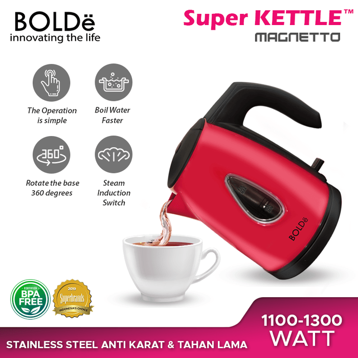 Bolde Super KETTLE MAGNETTO - Merah